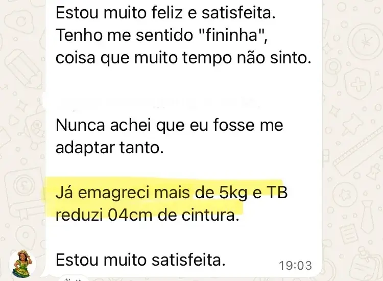 Depoimento de aluna do Desafio Seca Menopausa
